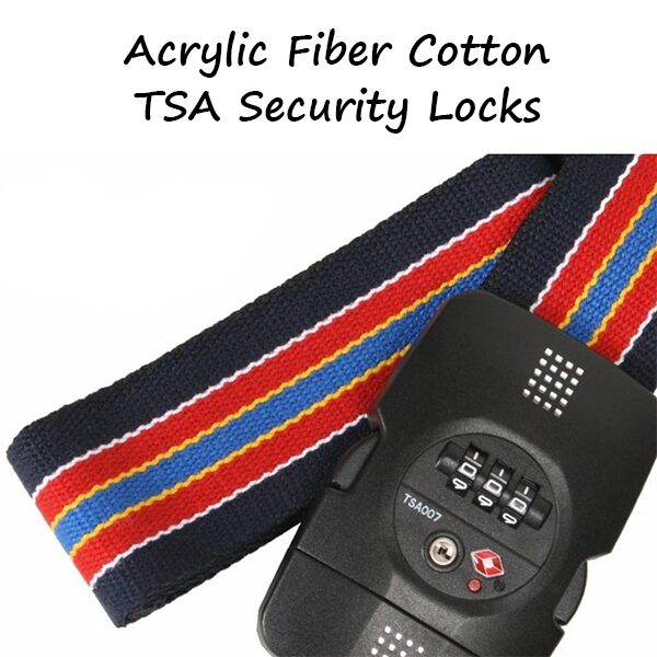 TSA Travel Luggage Straps Suitcase Belts Stripe, Security Locks