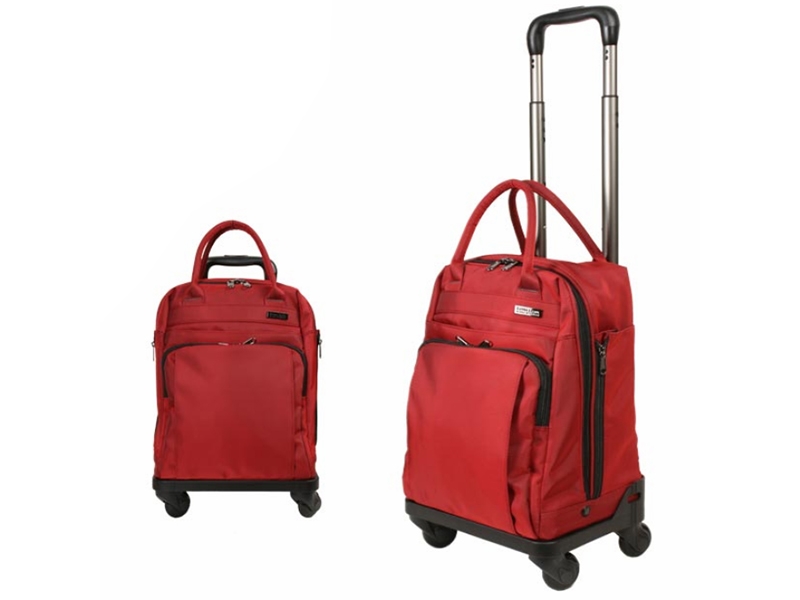 11-inches Waterproof Lightweight Carry-on Wheeled Luggage, Red