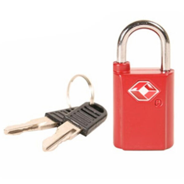 TSA Approved Zinc Alloy Travel Luggage Lock with Two Keys, Red