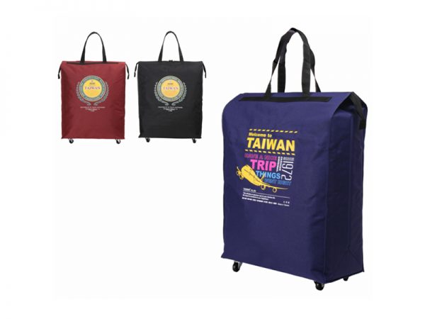 Large Leisure Wheeled Polyester Travel Luggage Bag