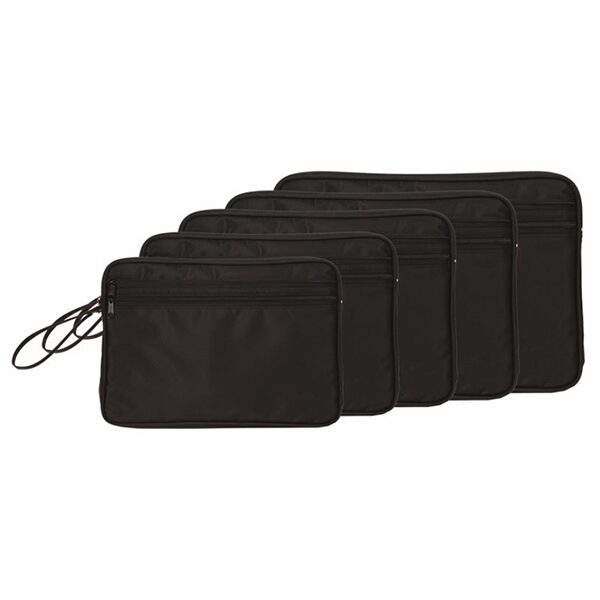 Black Nylon 10~15 Inch Super Slim Lightweight Briefcase 