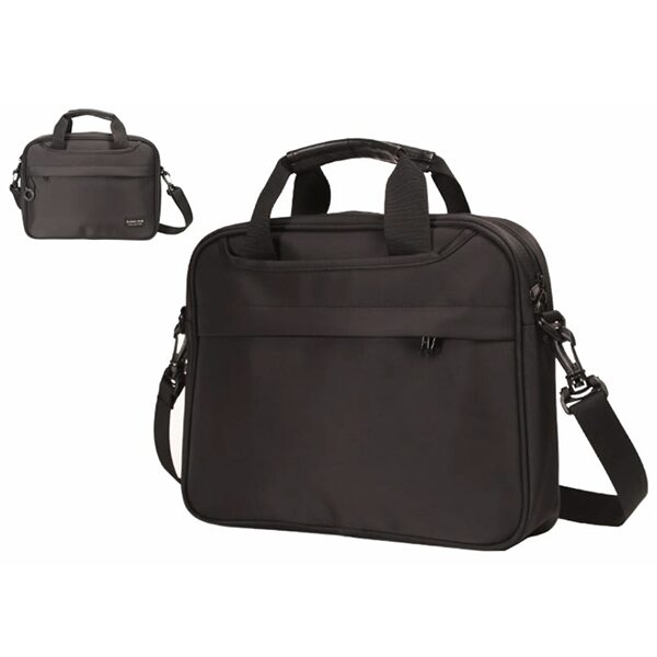 Black Nylon 14 Inch Simple Business Travel Briefcase