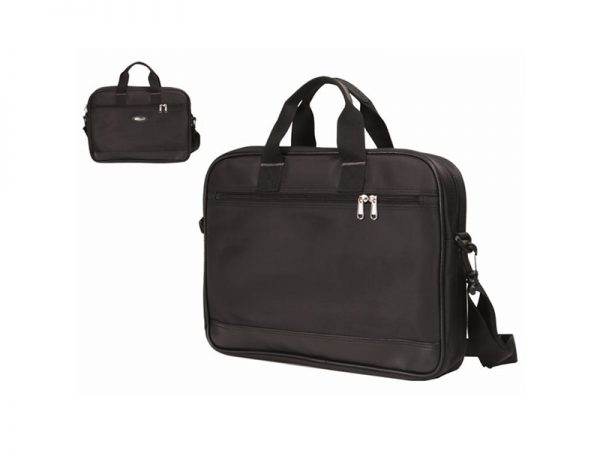 Black Nylon 15.3 Inch Simple Business Travel Briefcase