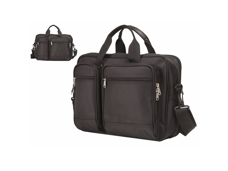 Black Nylon 14.5 Inch Business Travel Briefcase - Taiwan bag luggage
