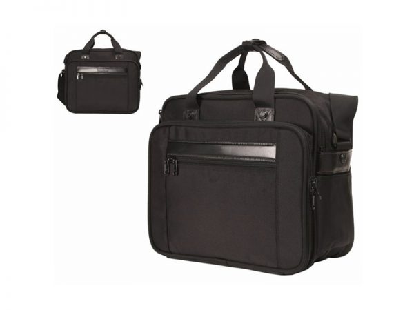 Black Nylon Double Layer Professional Business Affairs Briefcase