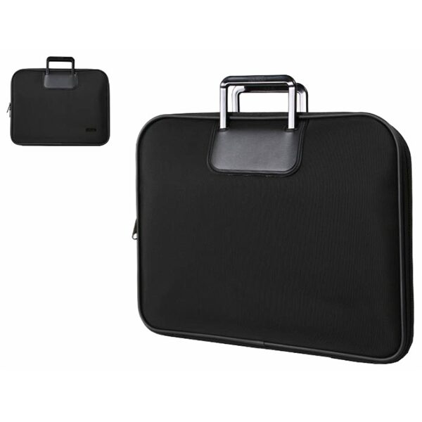 Black Nylon 15 Inch Slim Lightweight Business Briefcase