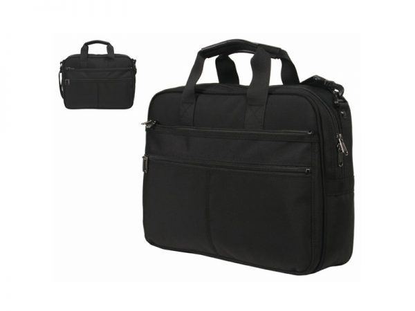 Black Nylon 15.3 Inch Business Travel Briefcase