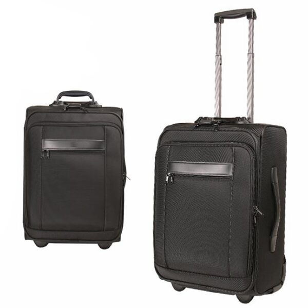 Black 19-inch Two-Wheeled Business Laptop Trolley Luggage Case