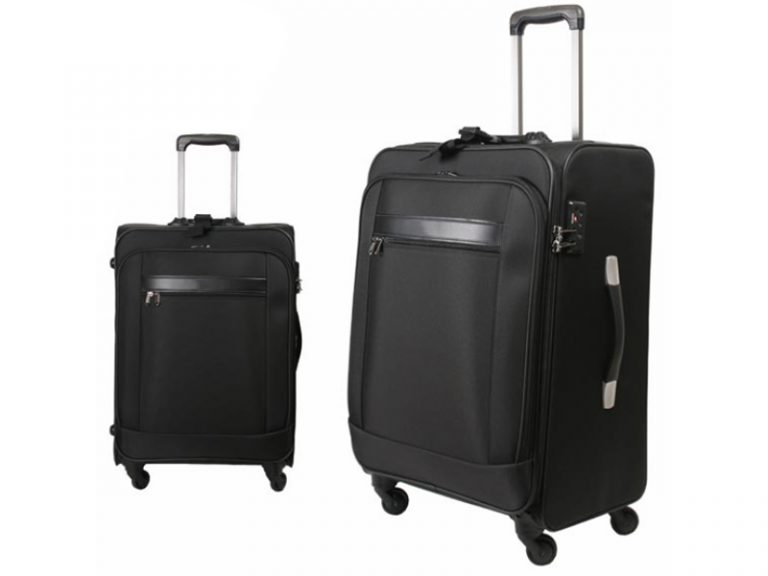 Black Wide 24inch FourWheeled Travel Trolley Luggage Case Taiwan
