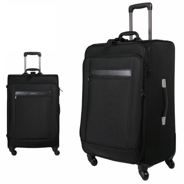 Black Wide 26-inch Four-Wheeled Travel Trolley Luggage Case