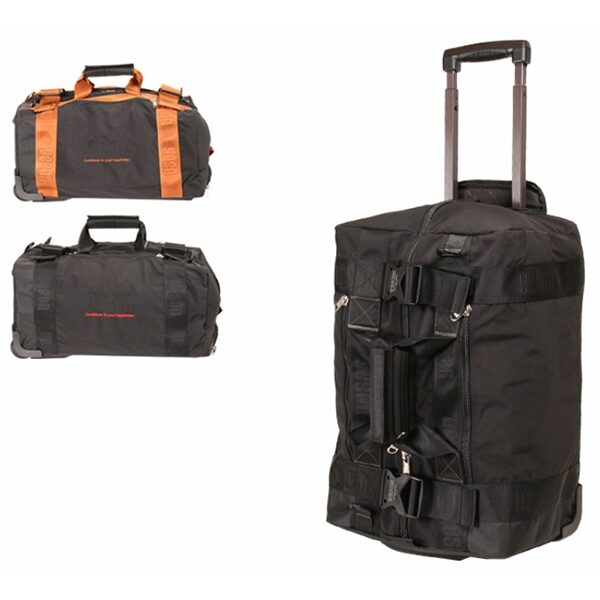 Black 18-inch Large Capacity Premium Travel Trolley Luggage Bag