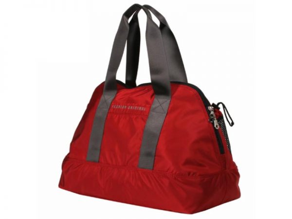 Red Super Lightweight Travel Wide Bottom Duffel Bag