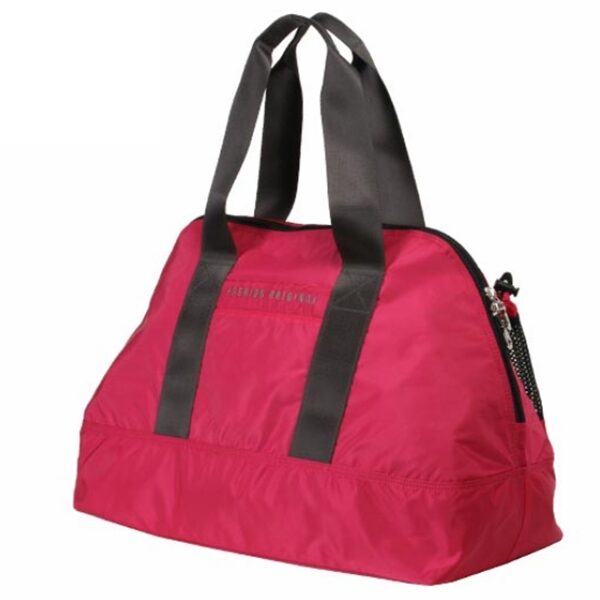 Pink Super Lightweight Travel Wide Bottom Duffel Bag
