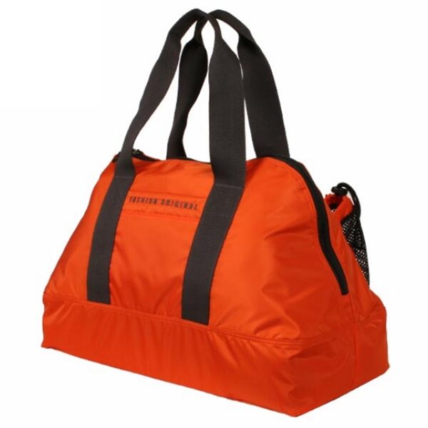 Orange Super Lightweight Travel Wide Bottom Duffel Bag