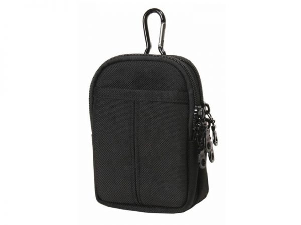 Black 5.5-Inch S-Size Double Layer Travel Pouch