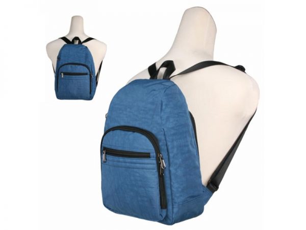 Essential Blue Water Repellent Leisure Nylon Backpack Bag