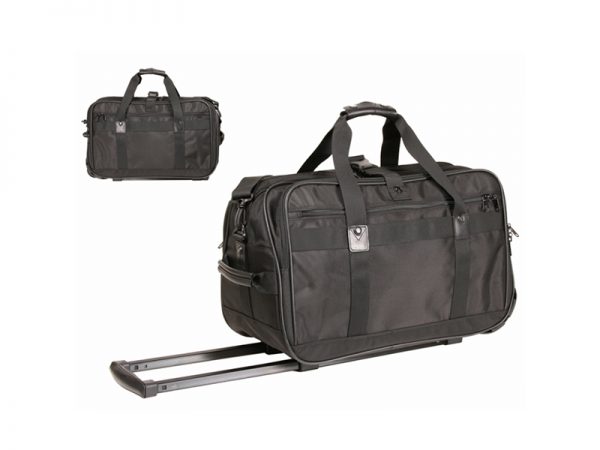 Three Uses Black Wheeled Travel Trolley Luggage Case