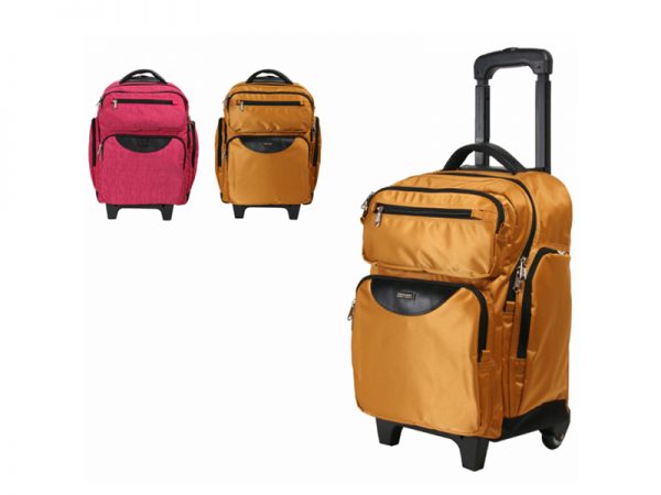 Golden 16-inch Two-Wheeled Travel Trolley Soft Bag Luggage