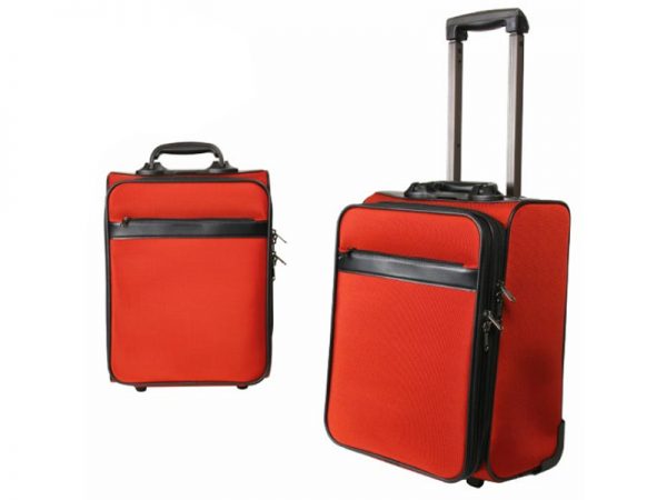 Red 16-inch Two-Wheeled Travel Trolley Luggage Case