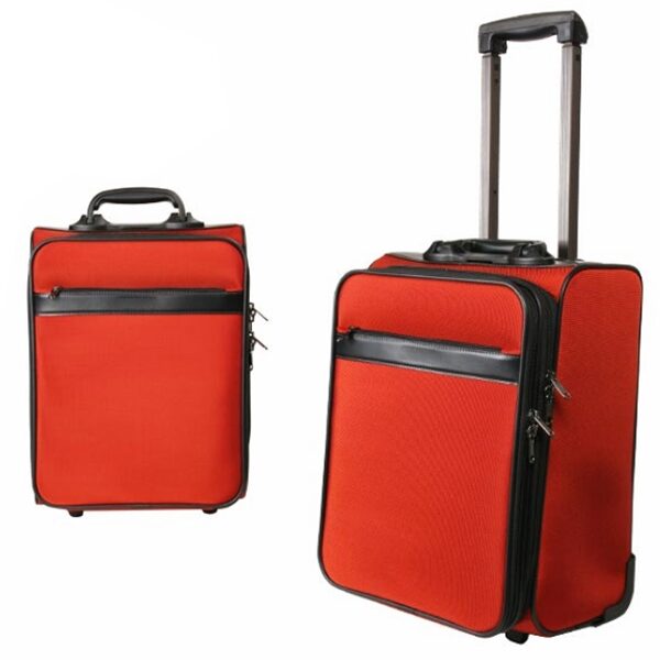 Red 16-inch Two-Wheeled Travel Trolley Luggage Case