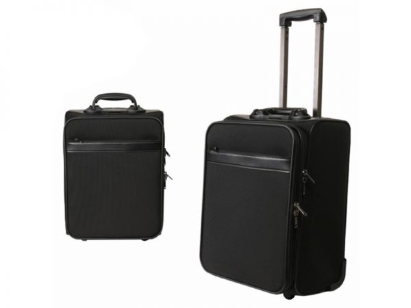 Black 16-inch Two-Wheeled Travel Trolley Luggage Case