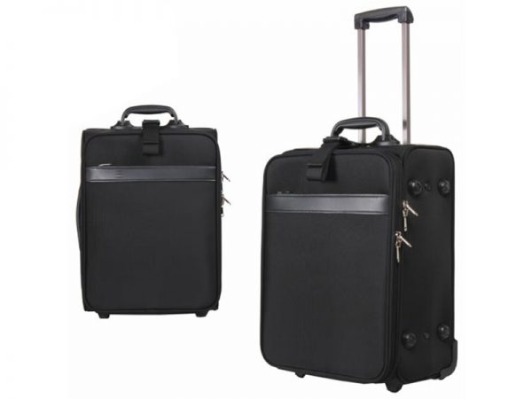 Black 18-inch Two-Wheeled Business Trolley Luggage Case