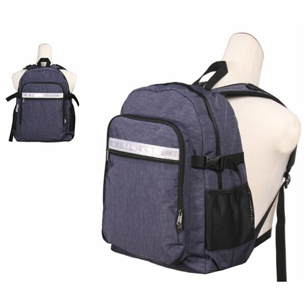 Outdoors Violet Leisure Side Net Pockets Nylon Backpack Bag