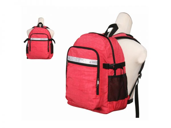 Outdoors Pink Leisure Side Net Pockets Nylon Backpack Bag