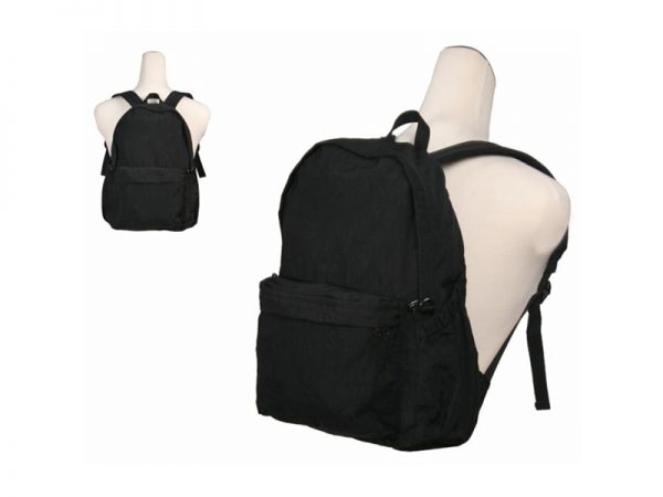 Comfy Black Lightweight Leisure Nylon Backpack Bag