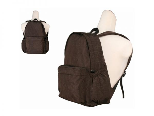 Comfy Brown Lightweight Leisure Nylon Backpack Bag